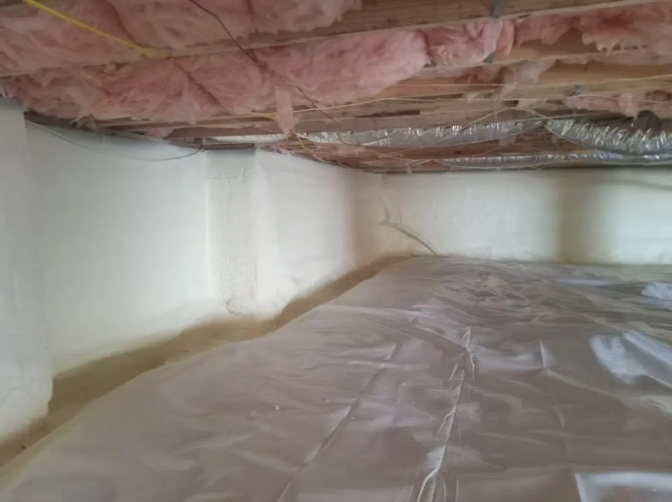 Crawl space encapsulation with closed-cell spray foam for Roof Waterproofing in Kearny
